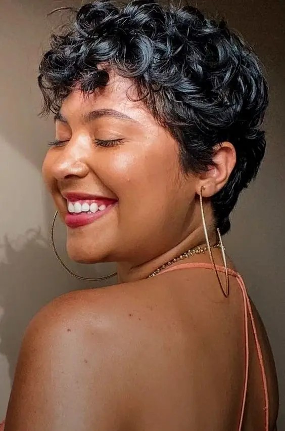 Curly Layered Pixie