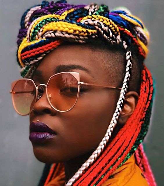 Multi-Color Box Braids