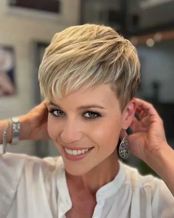 Pixie Cut with Vibrant Highlights