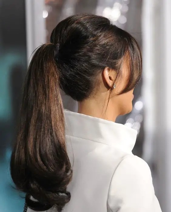 Slick Back Ponytail with Pompadour