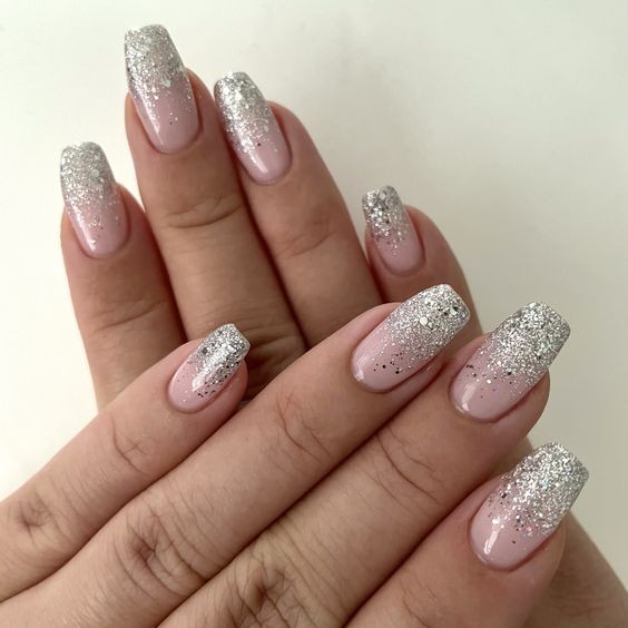 Silver Glitter Gradient