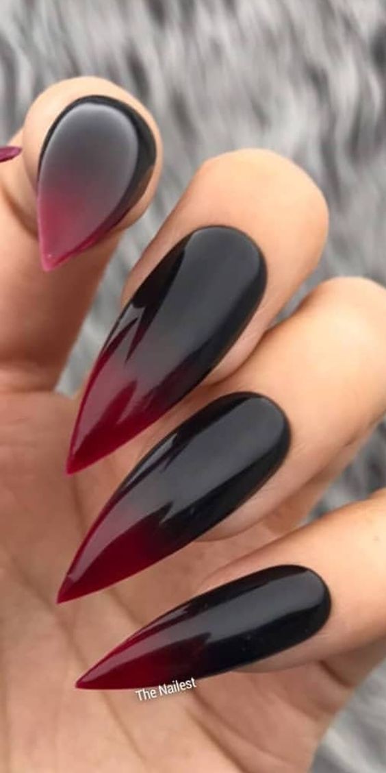 Ombre Red to Black: