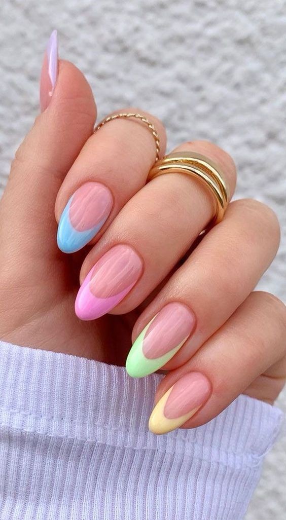 Colorful French Tips: