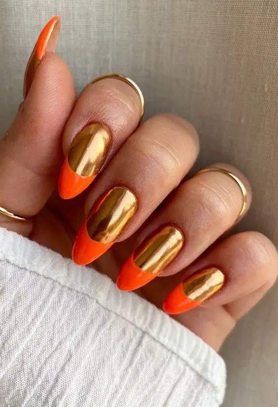 Orange Chrome Stamping Designs: