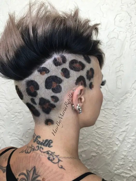 Mohawk with Shaved Design