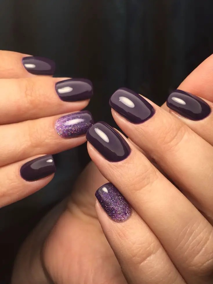 Dark Plum Nails: