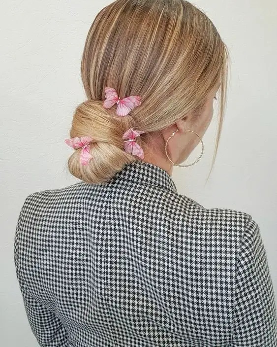 Elegant Updo with Floral