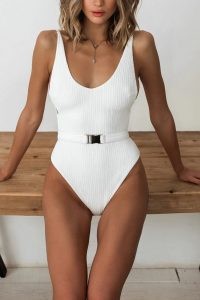 White One Piece Swimsuit