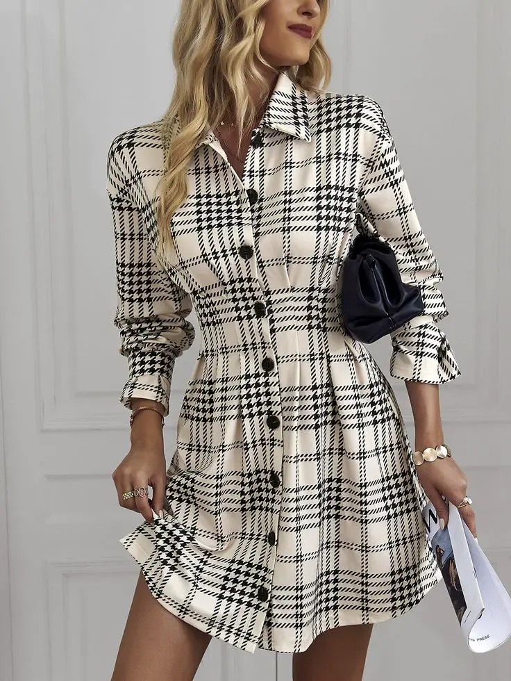 Plaid Shirt Dress