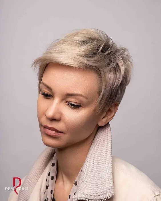 Side-Swept Pixie Cut