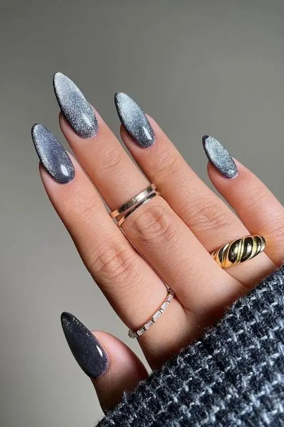 Holographic Winter Nails: