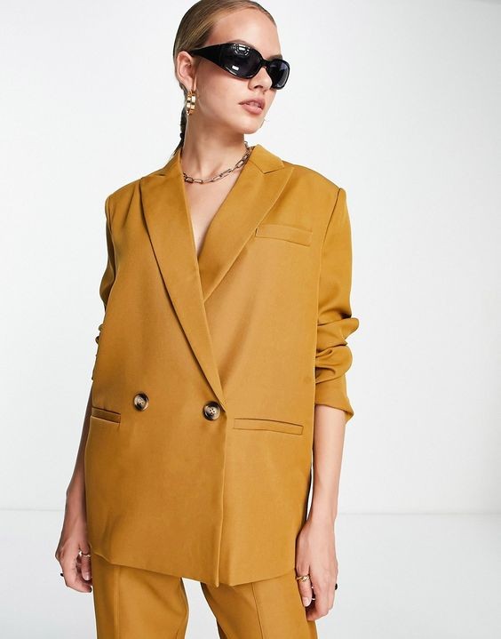 Modern Mustard: The Bold Double-Breasted Blazer