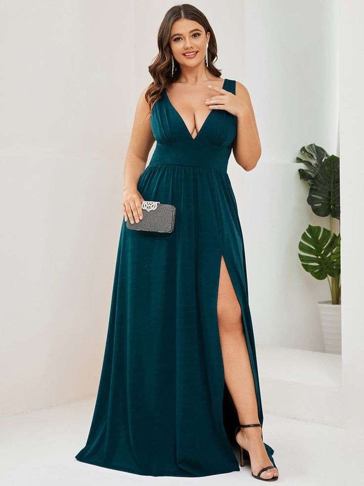 V-Neck Empire Waist Dress