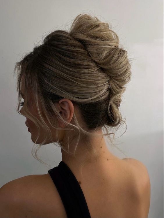 Soft Updo with Floral Adornment