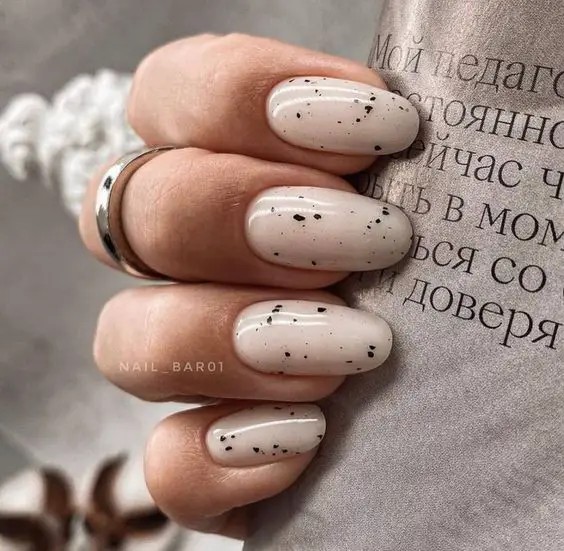 Textured White Nails: