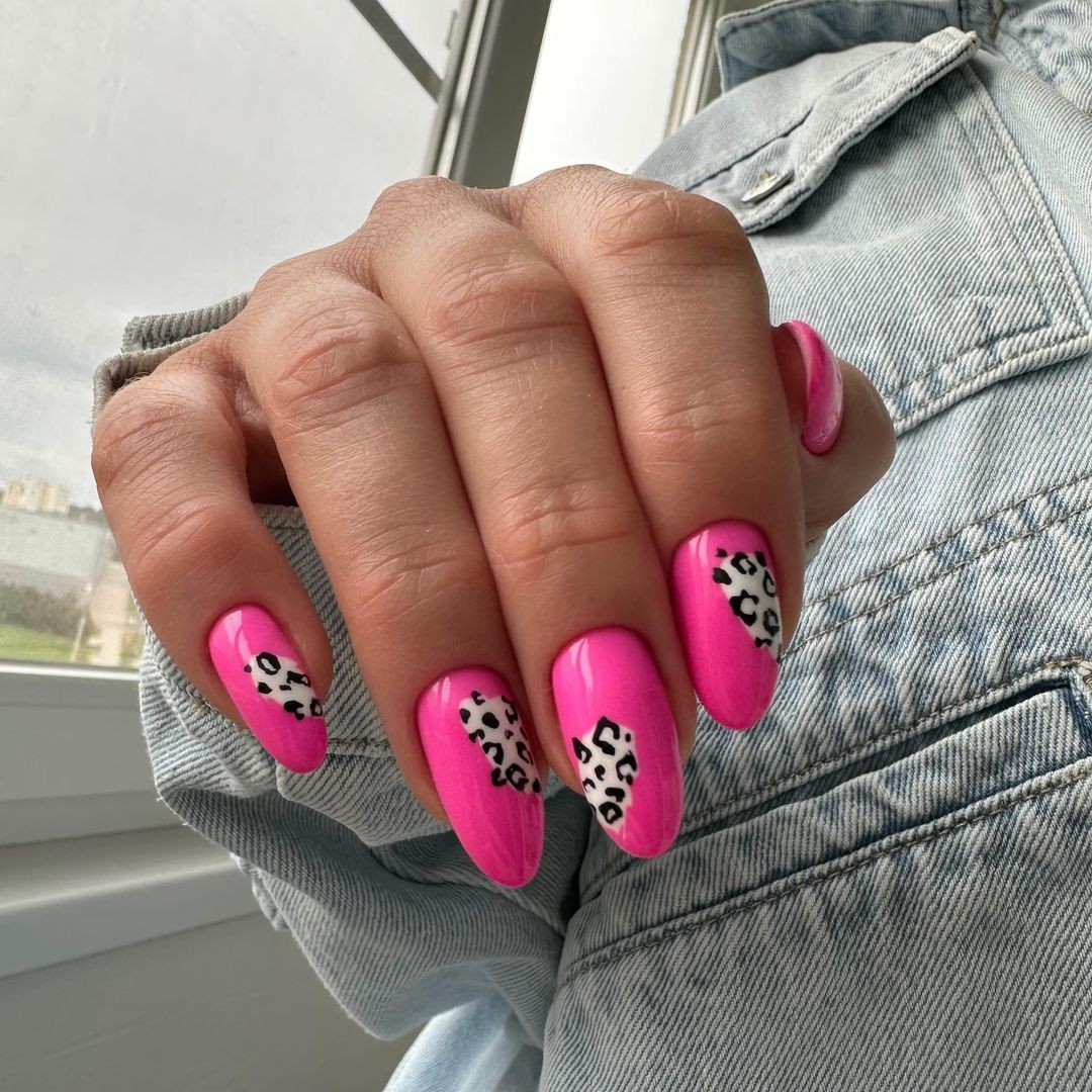 Playful Pink and Leopard Print Fusion