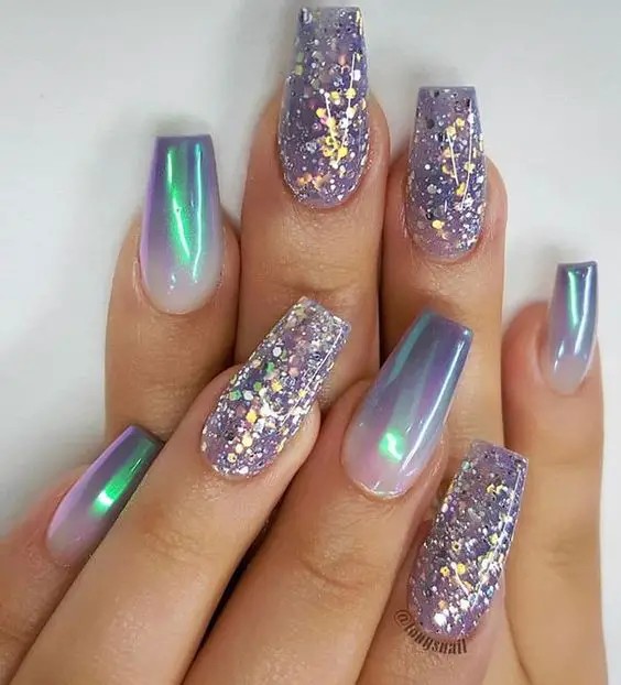 Subtle Glitter Gradient: