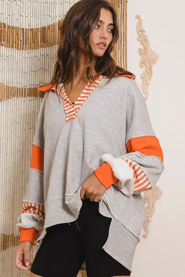 Modern Leisurewear in Grey and Orange