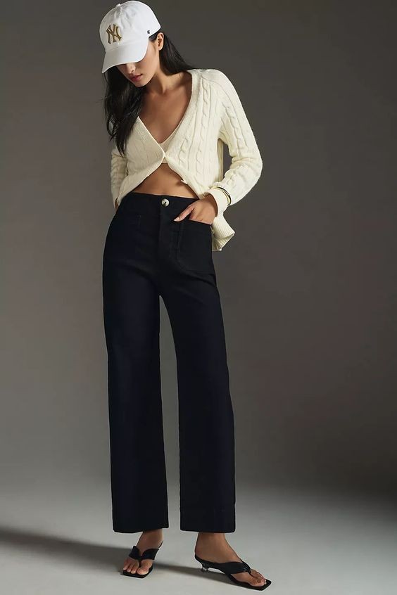 Cropped Wide-Leg Pants