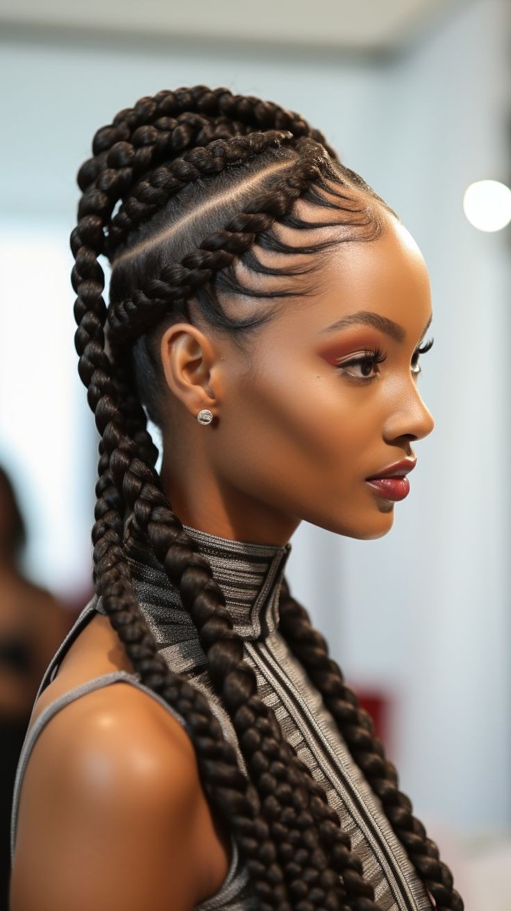 The Chic Sophistication of Sleek Cornrows