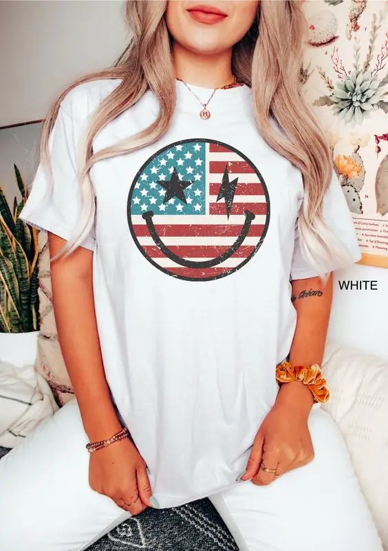 Smiley Patriotic Tee