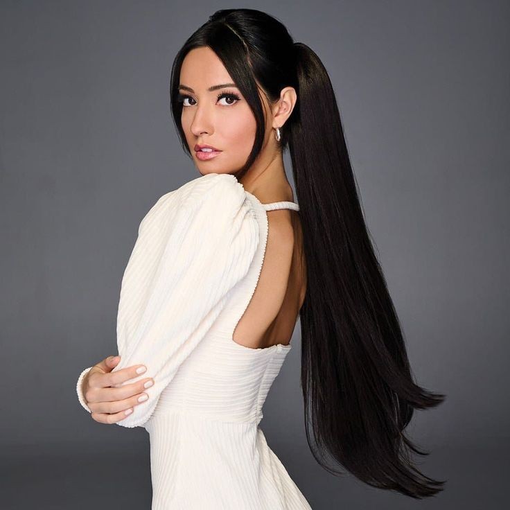 Sleek Ponytail with Bangs