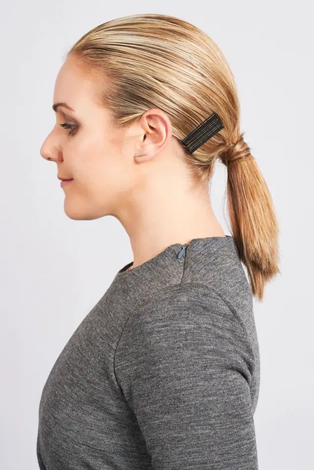 Low Sleek Chin-Length Ponytail