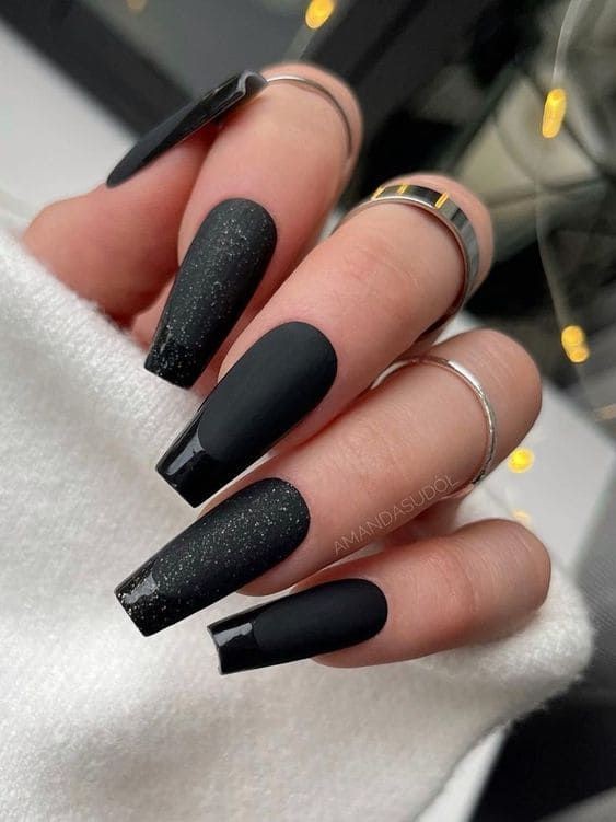 Acrylic Black Nails: Bold and Alluring