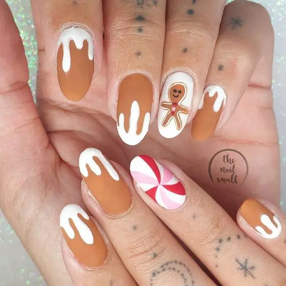 Gingerbread Manicure