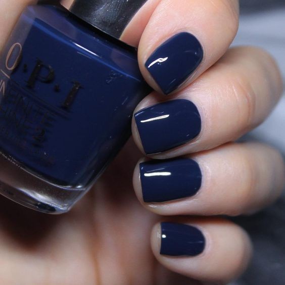 Midnight Blue Nails: