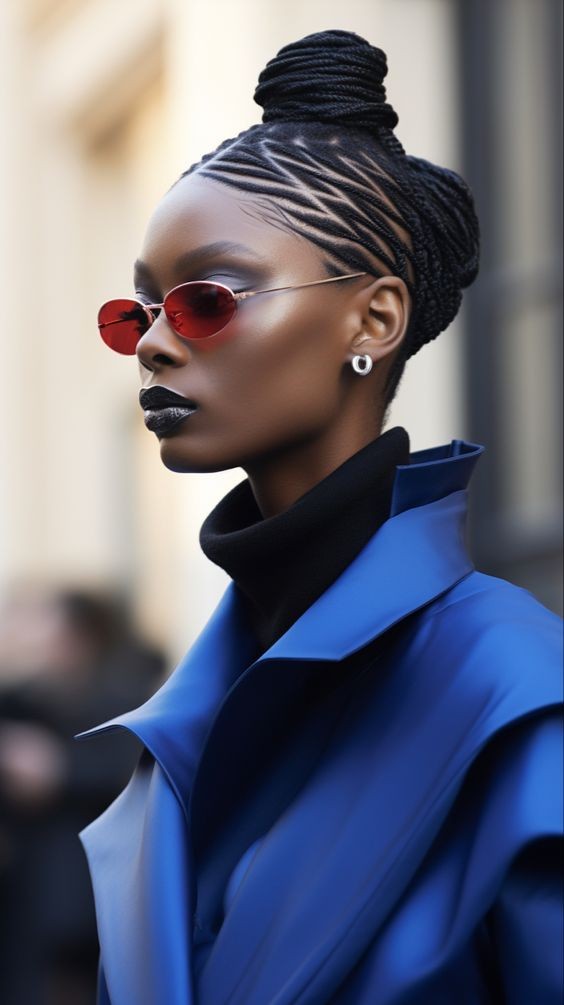 The Sculptural Elegance of High Top Cornrows