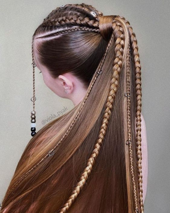 Braided Cornrow Ponytail