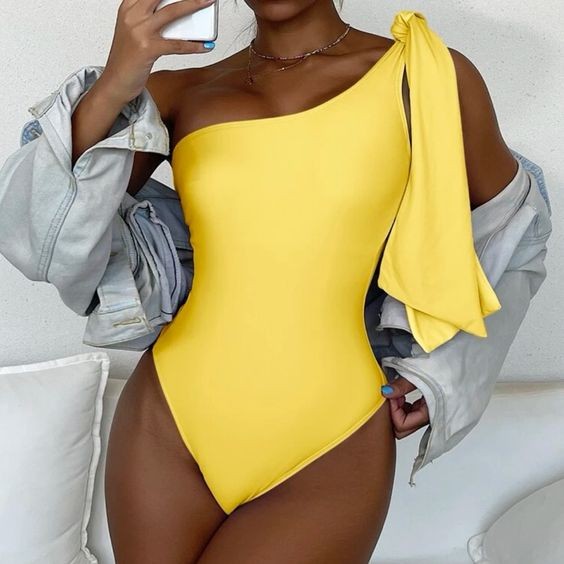 Cheerful Sunny Yellow Swimwear