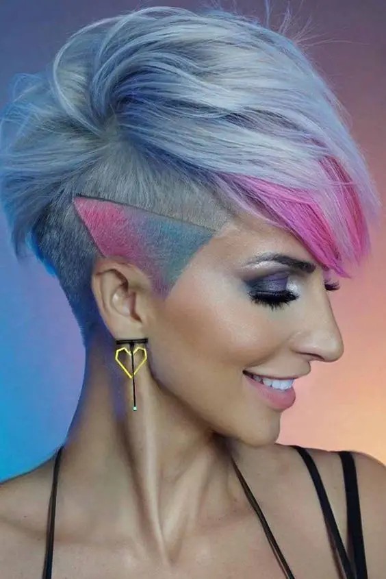 Electric Blue Pixie with Undercut