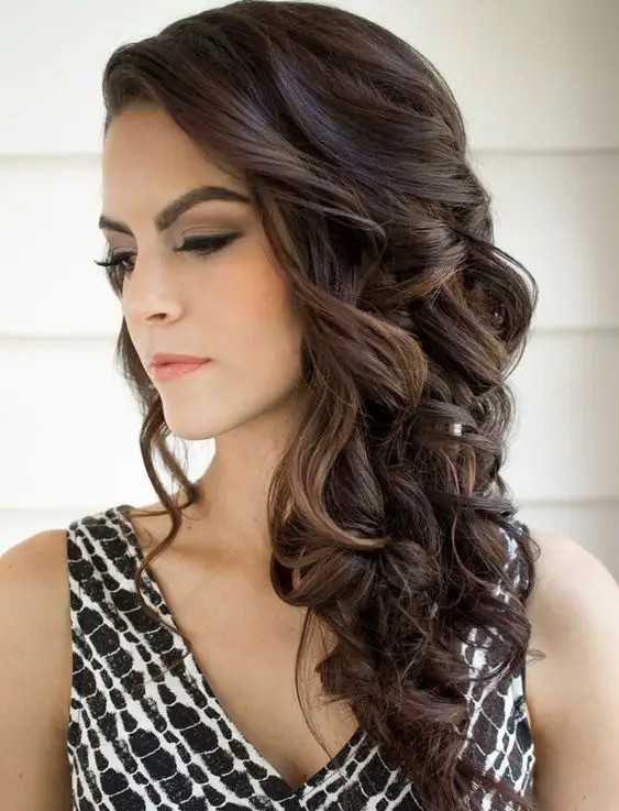 Side-Swept Curls