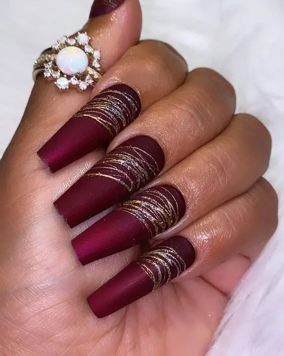 Matte Burgundy Glam