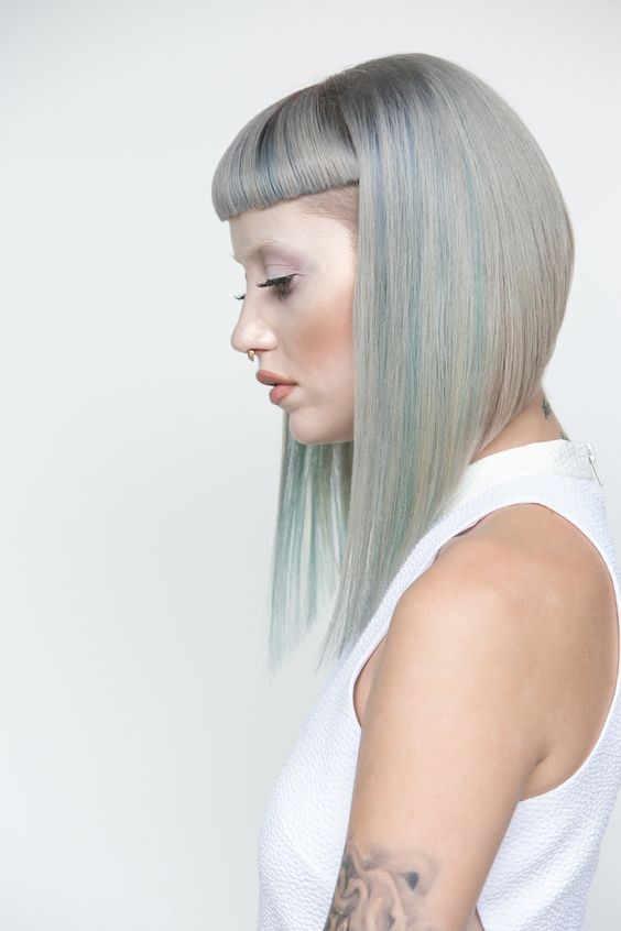 The Sleek Sophistication: Long Hair Straight with Undercut Precision