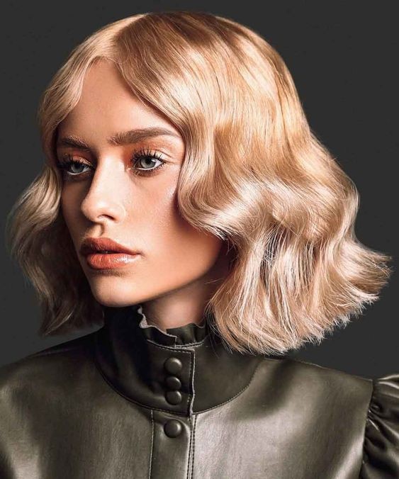 Classic Wavy Bob with a Twist