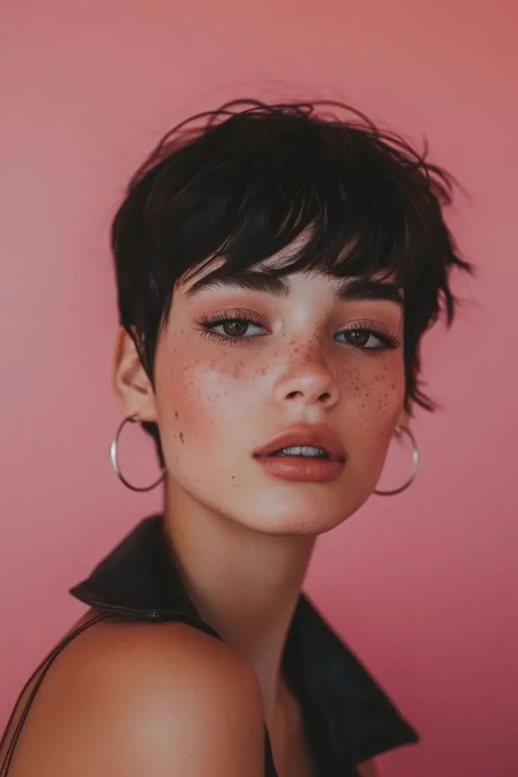 The Sleek Wavy Pixie