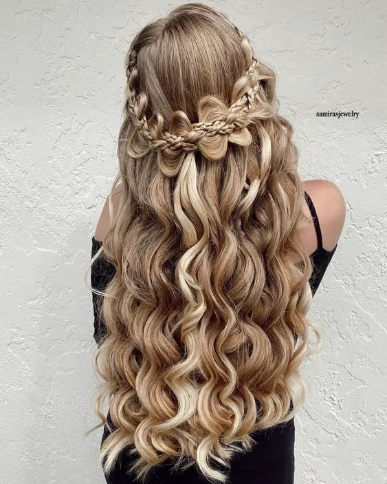 Curly Crown Braid