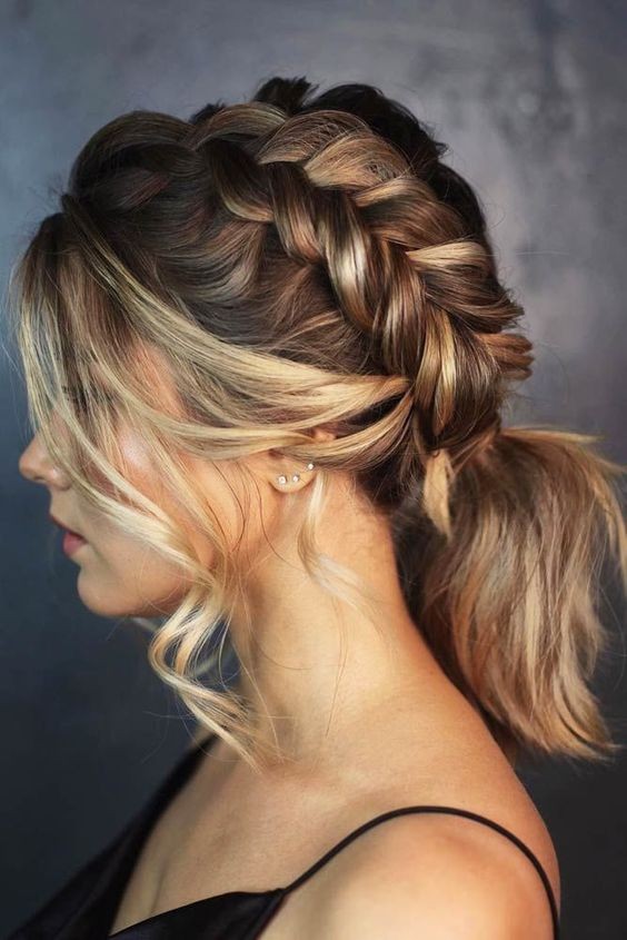 Side Fishtail Braid Ponytail