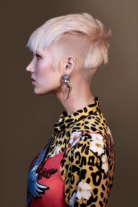 The Edgy Blonde Pixie Mohawk