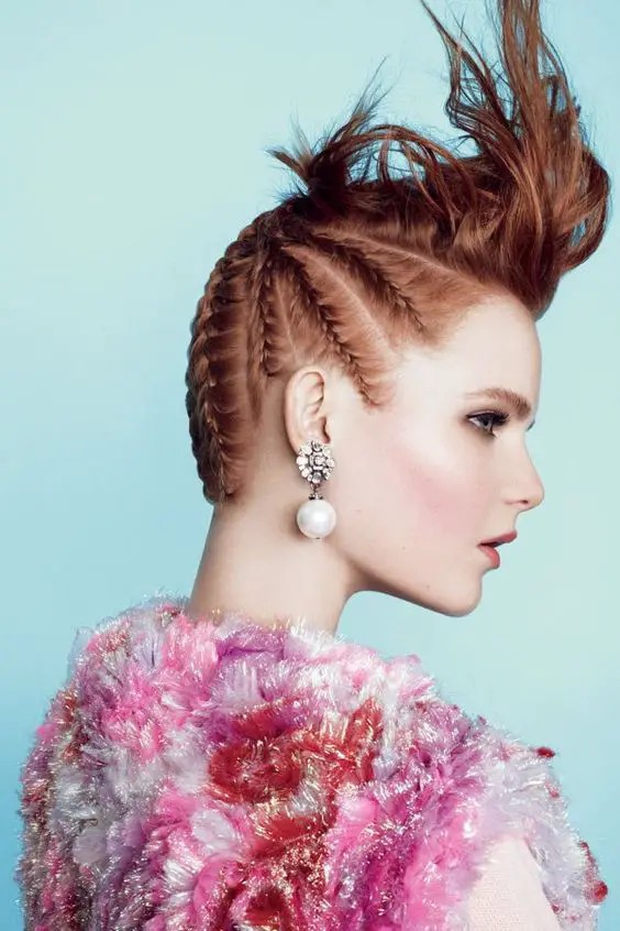 The Braided Updo Mohawk