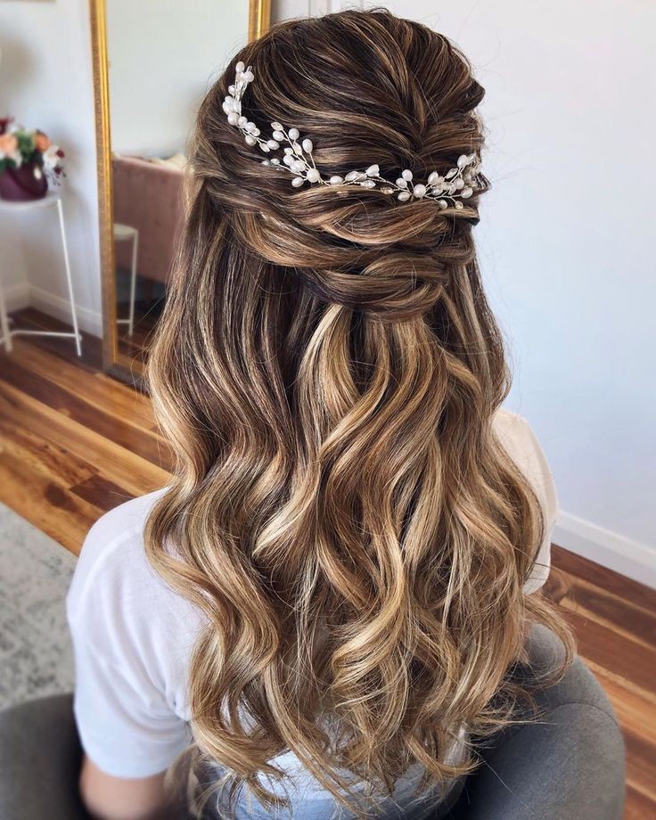 Waterfall Braid with Flower Clips