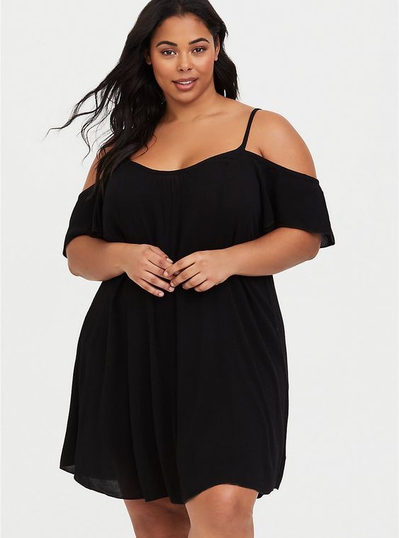 Black Cold Shoulder Dress