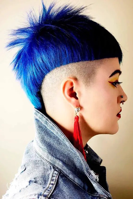 Pixie Mullet with Geometric Designs