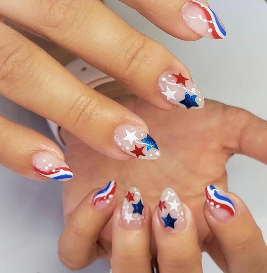 Transparent Elegance with Stars and Stripes