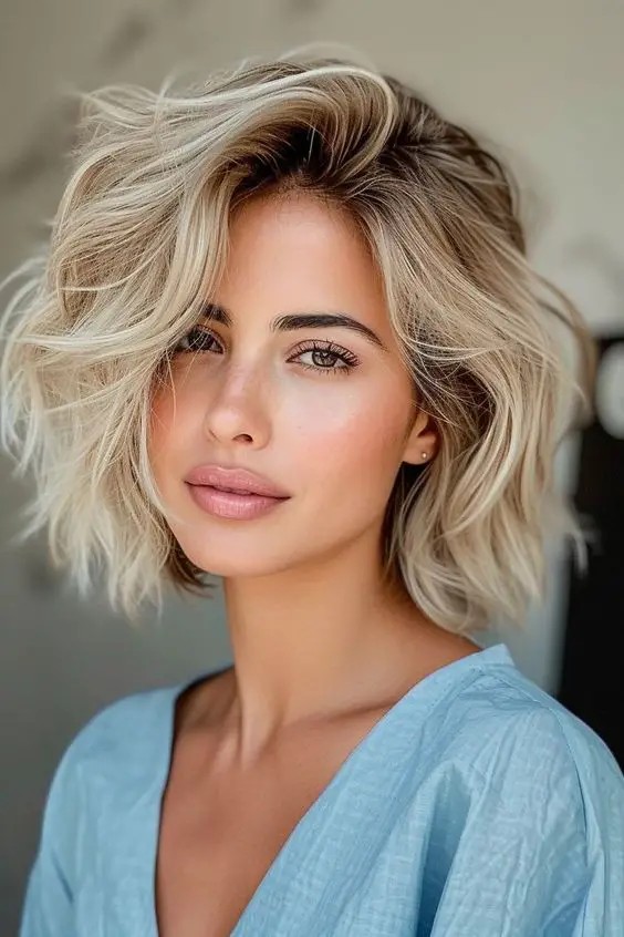 The Sun-Kissed Wavy Lob