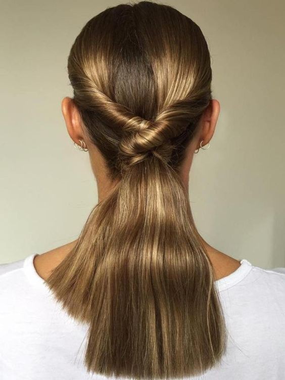 Low Twisted Ponytail