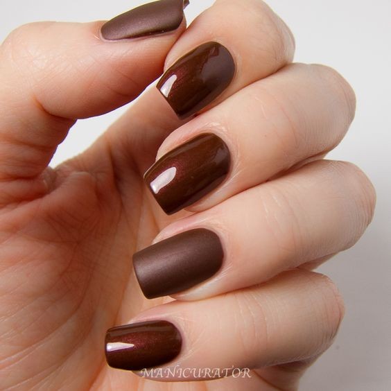 Chocolate Brown Nails: